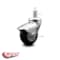 Service Caster 2 Inch Bright Chrome Hooded Neoprene Rubber 7/8 Inch Grip Ring Stem Caster SCC SCC-GR03S210-NPRB-BC-71678 - alternate 3